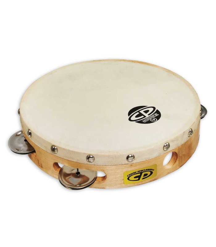 Pandero LP modelo CP378 20cm con parche natural y aro de madera