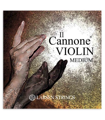 Jogo de cordas Larsen modelo IL Cannone de tensão média para violino de tamanho 4/4