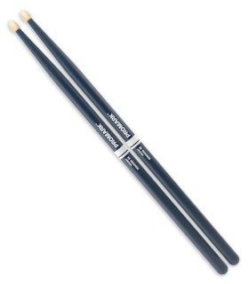 Par de baquetas Promark modelo RBH565AW Hickory Rebound 5B na cor azul