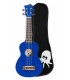 Ukelele soprano Octopus modelo UK-205DBS en color azul oscuro y con funda