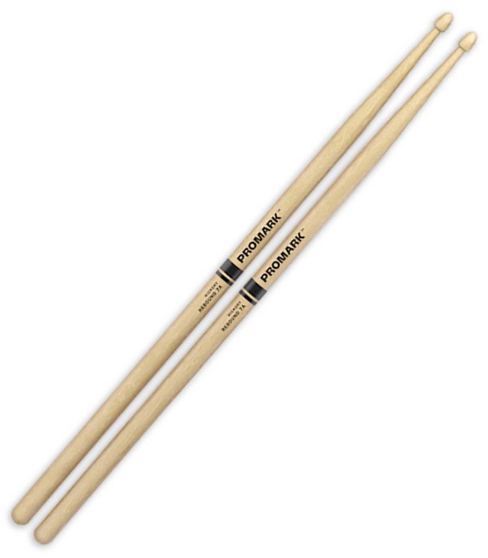 Par de Baquetas Promark RBH535AW Hickory Rebound 7A