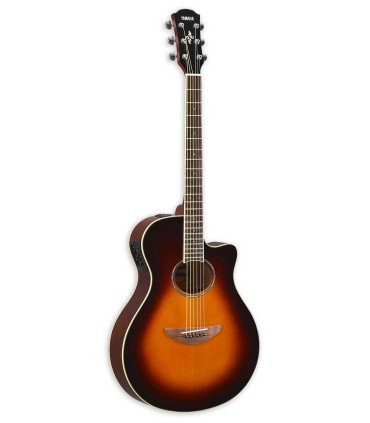 Guitarra electroacústica Yamaha modelo APX600 con cutaway y en color Old Violin Sunburst