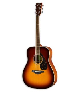 Guitarra Folk Yamaha modelo FG820 com tampo em spruce (abeto) maciço e acabamento BSB