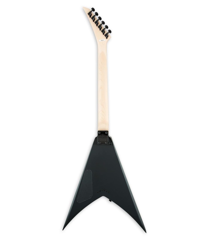 Espalda de la guitarra eléctrica Jackson modelo JS32T King V AH FB S Thru Black