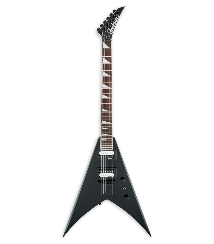 Electric guitar Jackson model JS32T King V AH FB S Thru in black color