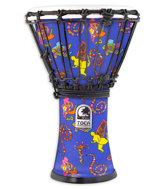 Djembe Toca Percussion modelo FCDJ 7FD Freestyle Rope Fever Dreams com pele de 7" de diâmetro