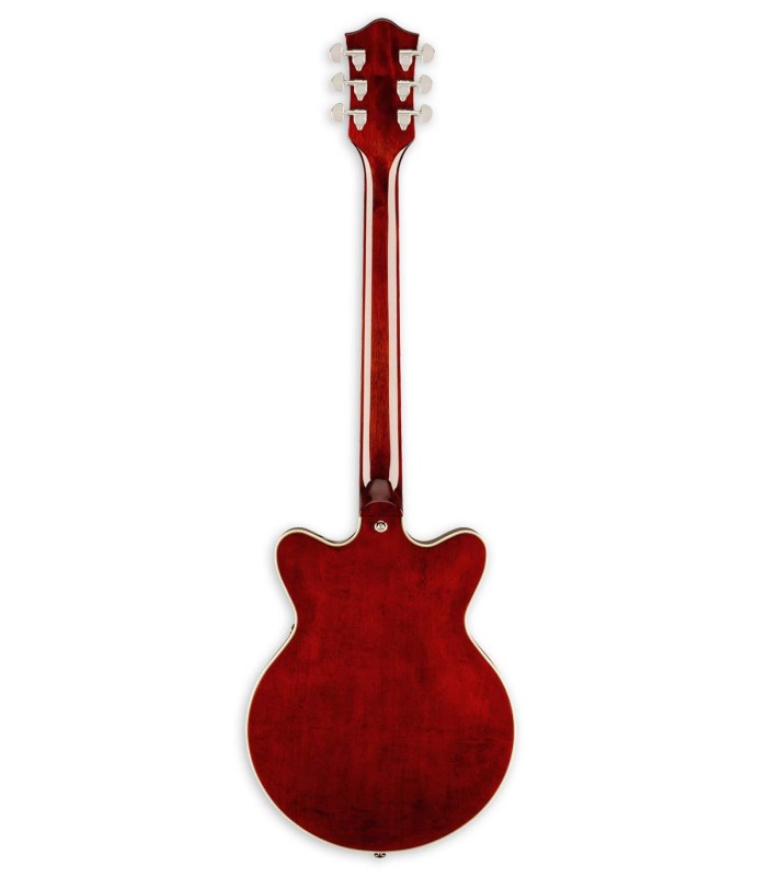 Espalda de la guitarra eléctrica Gretsch modelo G2655T Streamliner Center Block Junior Brandywine con mástil en nato