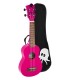 Soprano kulele Octopus model UK-205PKS in pink color with bag