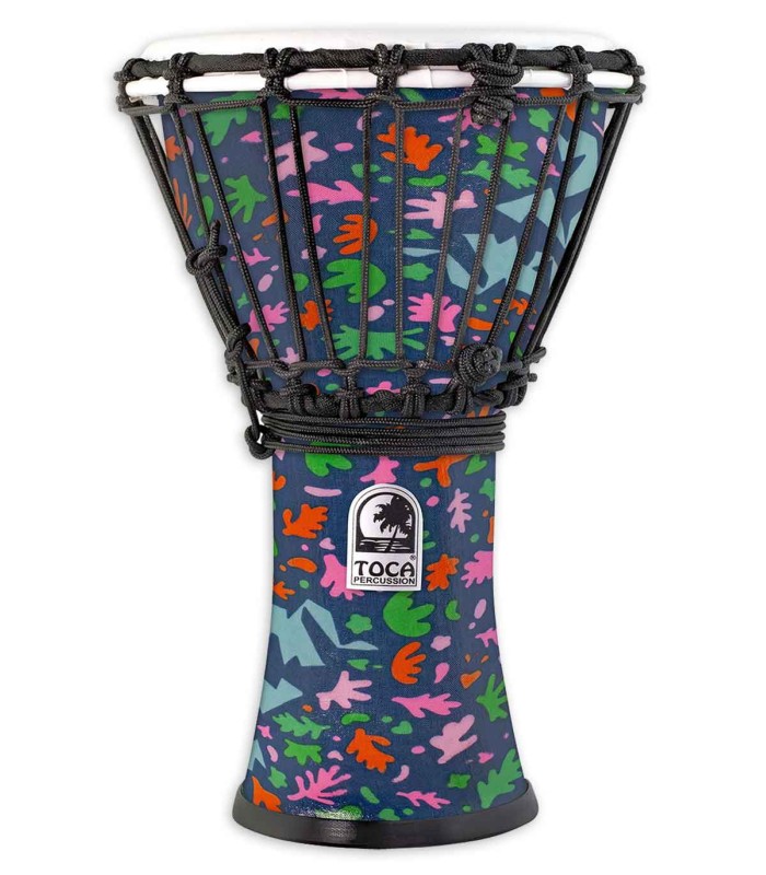 Djembe Toca Percussion modelo FCDJ 7SAD Freestyle Rope Autumn Days com pele de 7" (17,78 cm)