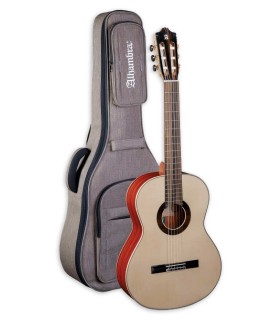 Classical guitar Alhambra model Green Sustain with solid spruce top and 25 mm gig bag