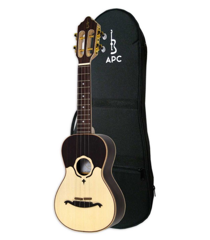 Cavaquinho APC model Luthier with spruce and rosewood top, includes a case