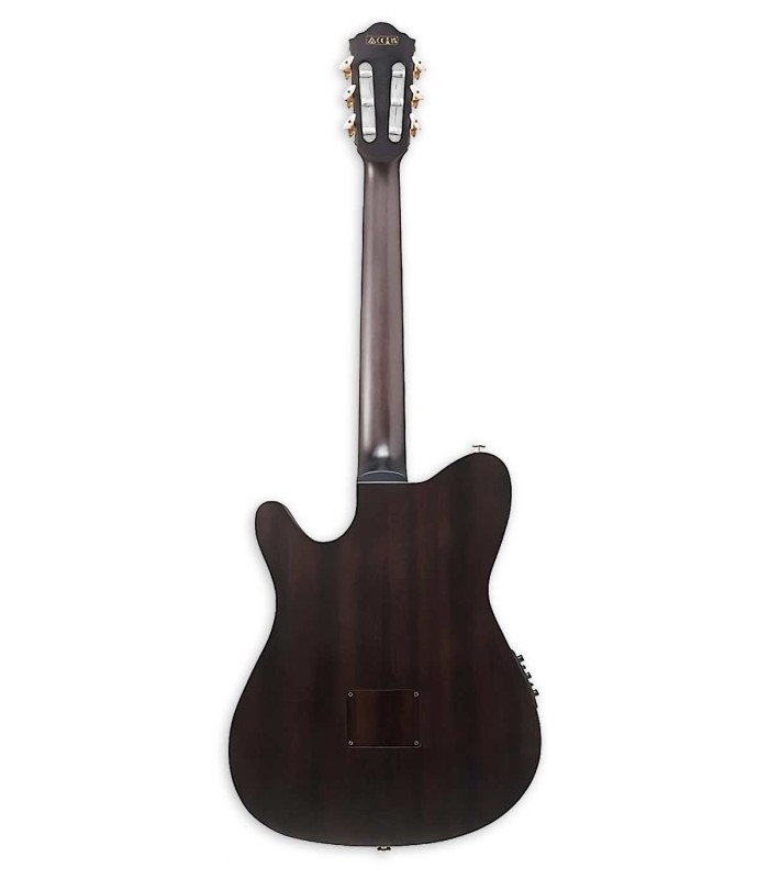 Fundo em sapele e braço em nyatoh da Guitarra eletroacústica Ibanez modelo FRH20FMN DGL