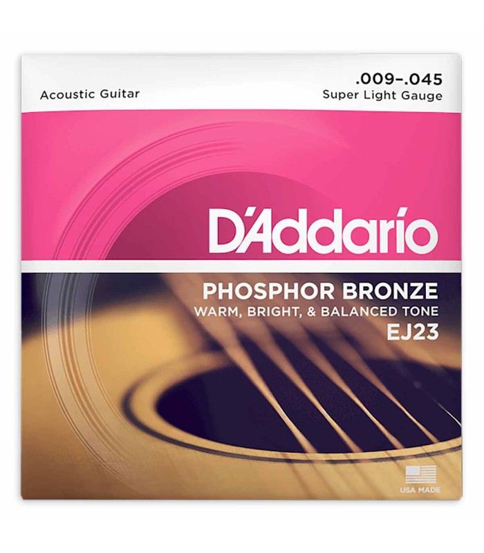 Juego de cuerdas DAddario modelo EJ23 para guitarra acústica