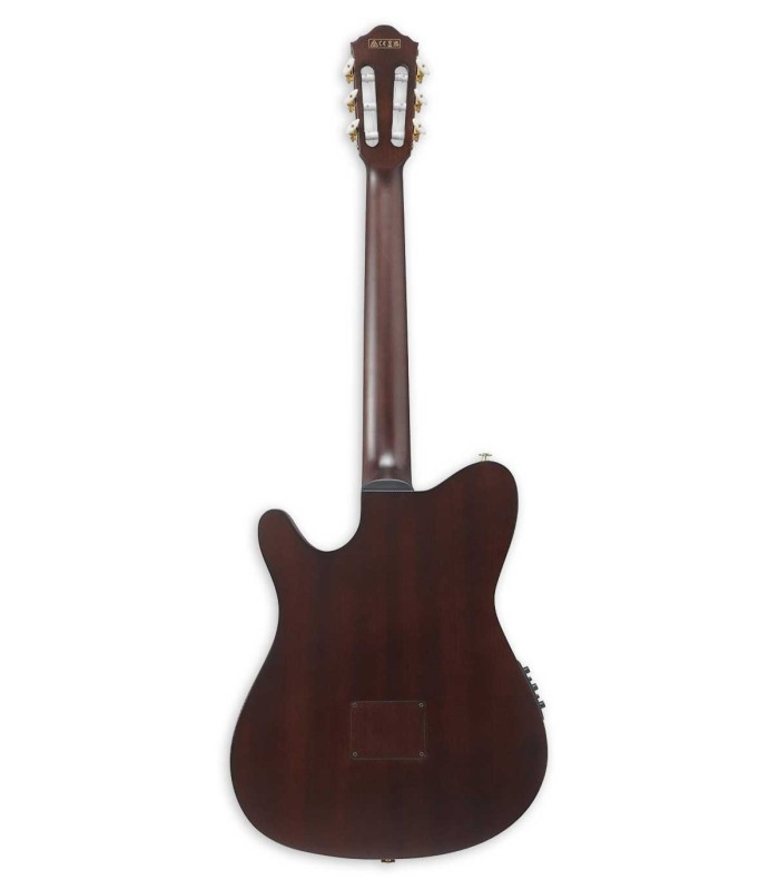 Sapele back and nyatoh neck of the electroacoustic guitar Ibanez model FRH20QMN WRL