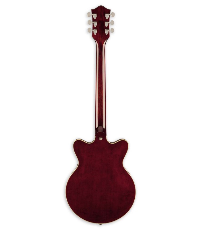 Back of the Gretsch electric guitar model G2655T Streamliner Center Block Junior Brandywine with nato neck