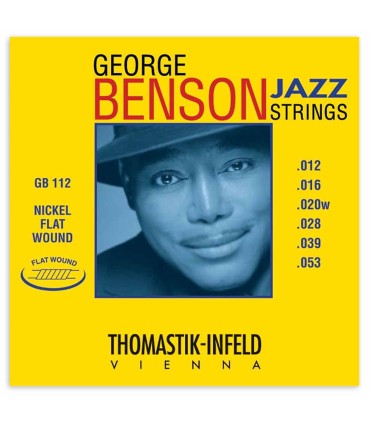 Jogo de cordas Thomastik modelo GB-112 George Benson para guitarra elétrica Jazz de calibre 012