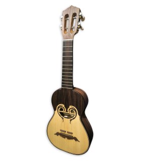 Cavaquinho Artimúsica model CV16R Half Deluxe with ray sound hole and solid spruce and rosewood half tops