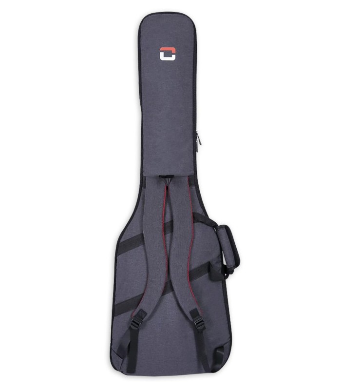 Back and padded backstraps of the bag Crossrock model CRSG107B for electric bass