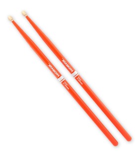Drum sticks pair Promark model RBH565AW Hickory Rebound 5A in orange color