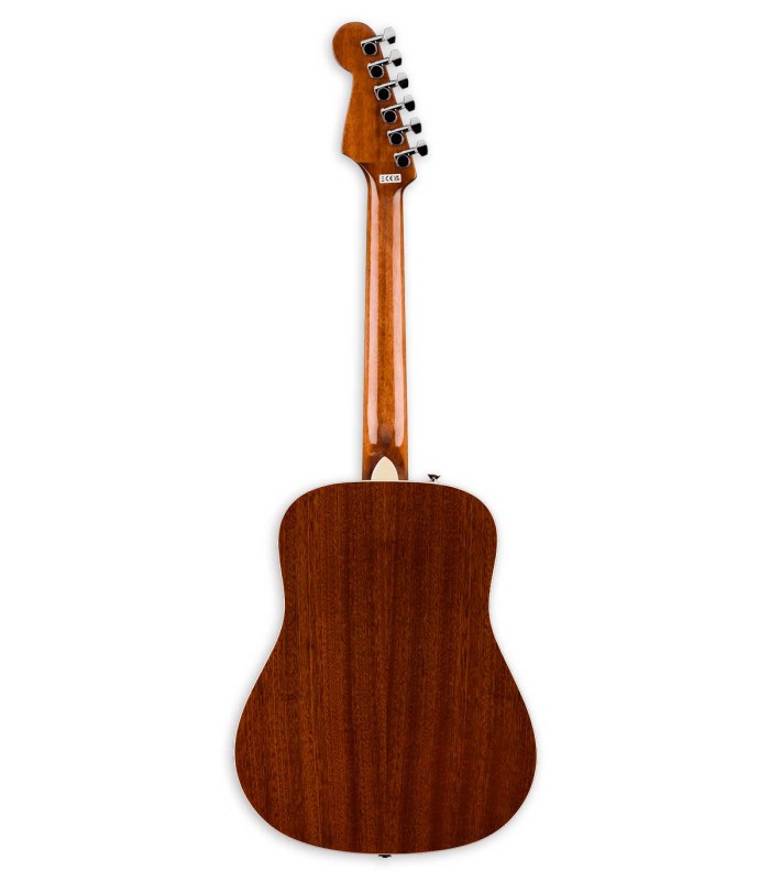 Fundo e ilhargas em sapele da guitarra acústica Fender modelo Redondo Mini