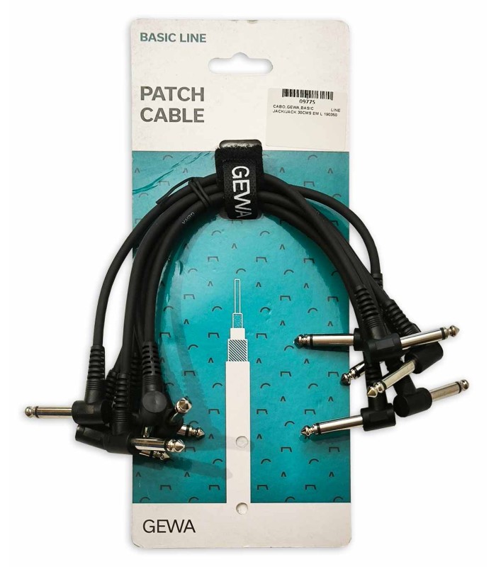 Cabo Gewa modelo 190350 Basic Line de Jack para Jack em L e com 30cm de comprimento