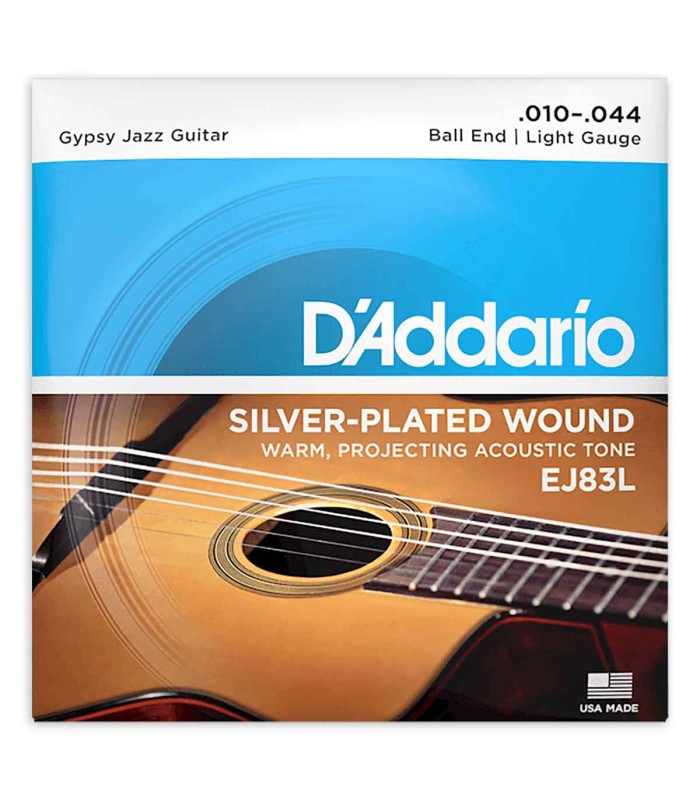 String set D'Addario model EJ83L with gauge 010 044 for gypsy jazz guitar