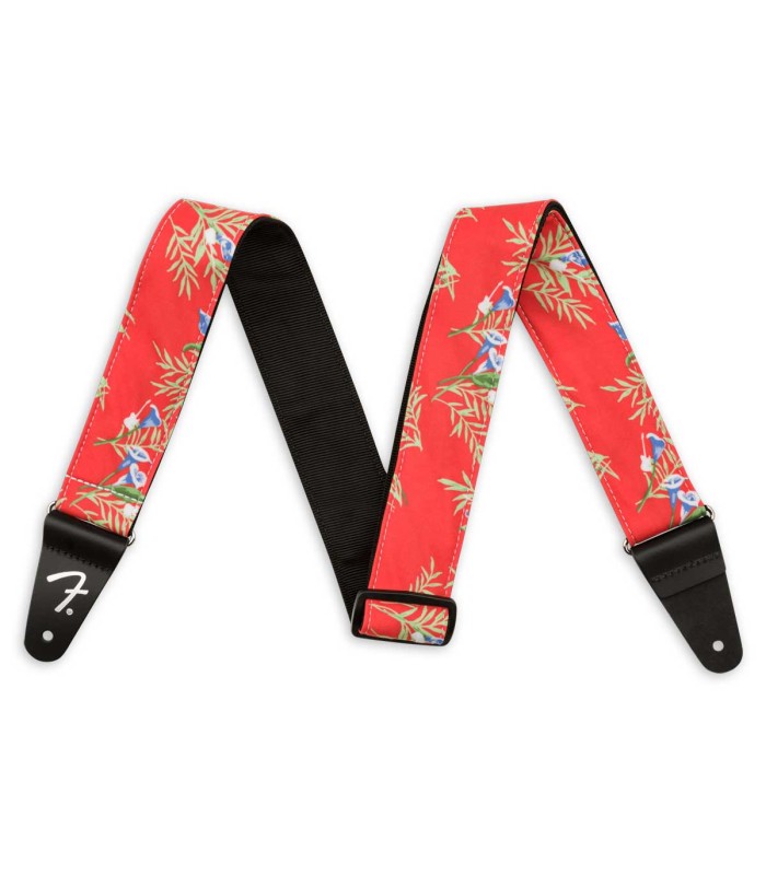 Strap Fender model Hawaiian Red Floral for guitar