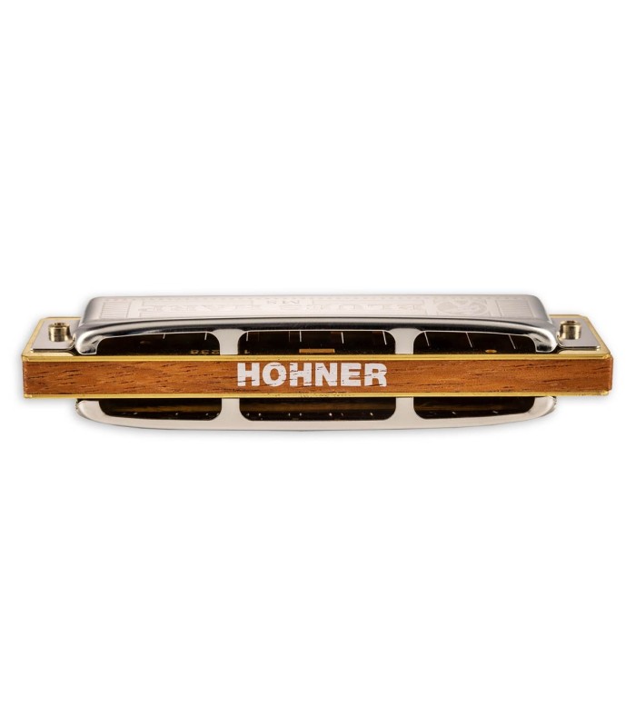 Espalda de la armonica Hohner modelo Blues Harp en Do