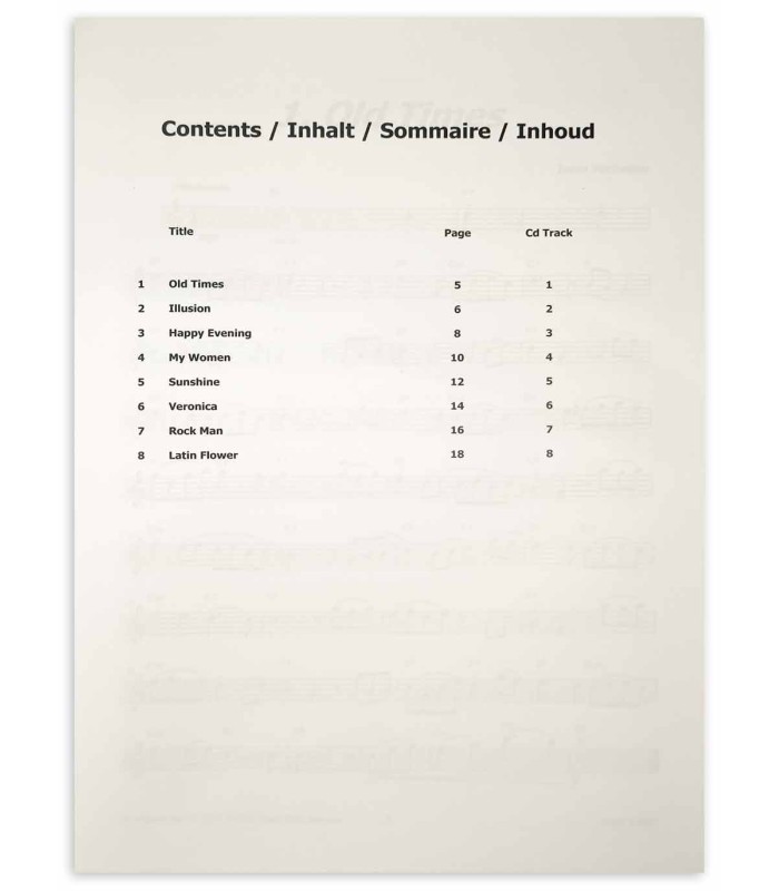 Table of contents of the book Clarinet Surprise by Iwan Michailov