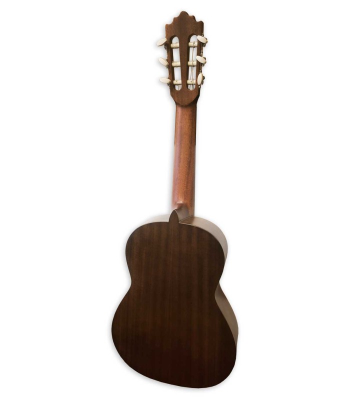 Fundo e ilhargas em sapele da guitarra clássica Paco Castillo modelo 201 1/4 com acabamento mate