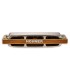 Back of the Harmonica Hohner model Blues Harp in E with Doussie wood