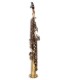 Saxofone soprano John Packer modelo JP043V Sib com acabamento vintage, inclui estojo