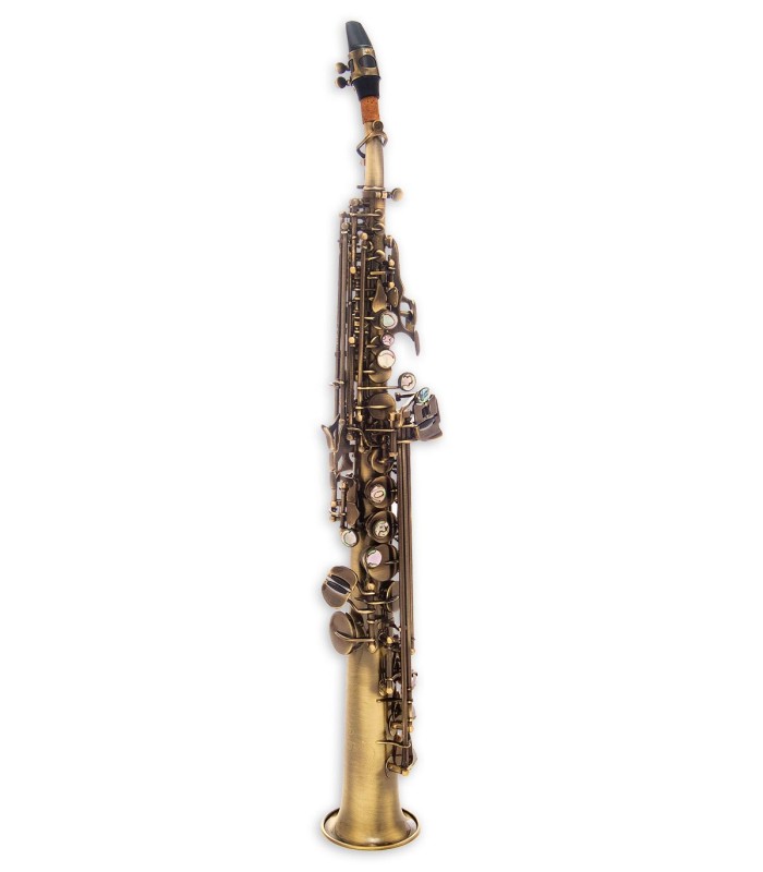 Saxofone soprano John Packer modelo JP043V Sib com acabamento vintage, inclui estojo