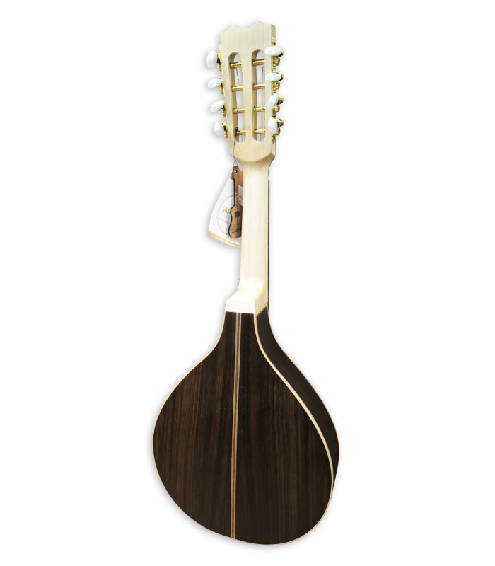 Solid rosewood back and sides of the mandolin APC model MDL312