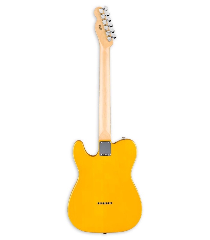 Espalda de la guitarra eléctrica Fender modelo Standard Telecaster Butterscotch Blonde con mástil en arce
