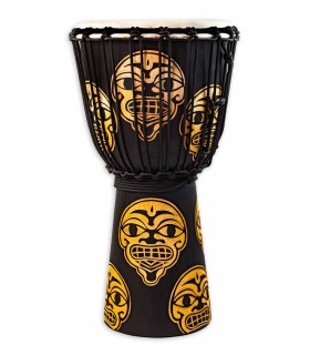 Djembe Toca Percussion modelo Street Series Wood Carved Watcher com pele natural de 8" (20.32 cm) de diâmetro