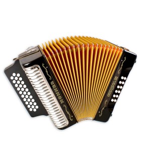 Concertina Hohner modelo Corona III con 12 bajos y 3 voces en GCF (Sol Do Fa)