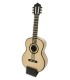 Classical guitar shaped pick holder made of 3D printed plastic, comes with a stand