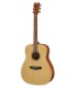 Guitarra acústica Yamaha modelo F400NS Dreadnought Natural Satin com tampo em abeto