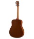 Fundo e ilhargas em madeiras de origem local da guitarra acústica Yamaha modelo F400NS Dreadnought Natural Satin