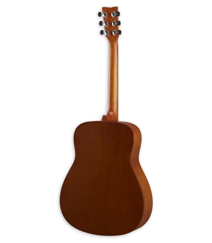 Fundo e ilhargas em madeiras de origem local da guitarra acústica Yamaha modelo F400NS Dreadnought Natural Satin