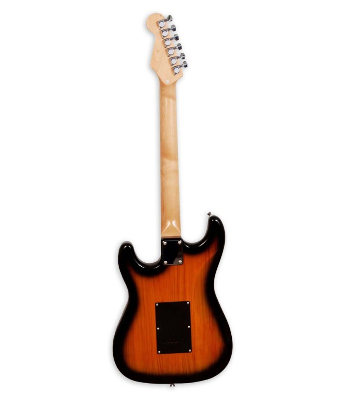 Costas da guitarra elétrica Beckman modelo Stratocaster com escala e corpo de poplar (choupo)