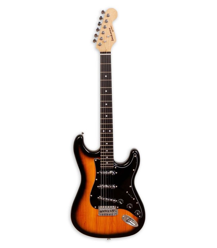 Guitarra eléctrica Beckman modelo Stratocaster con acabado Sunburst