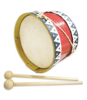 Tambor Nº4 Infantil con parche natural de 17cm (6.69") de diámetro, incluye Baquetas