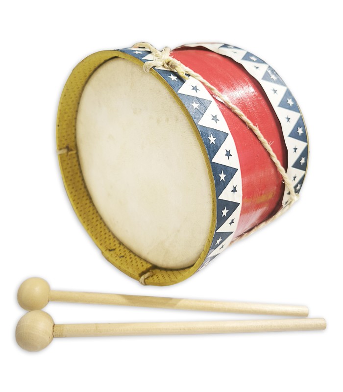 Tambor Nº4 Infantil con parche natural de 17cm (6.69") de diámetro, incluye Baquetas