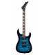 Guitarra elétrica Jackson JS20 Dinky DKQ 2PT com acabamento Transparent Blue e captadores Jackson® High-Output Humbucking
