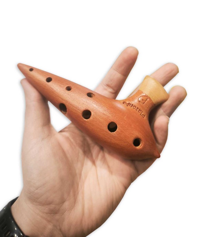 Plaschke Ocarina in F with 10 holes, 12 notes including chromatic