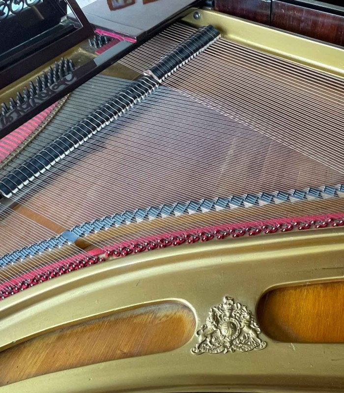 Piano de Cola John Broadwood & Sons Palo de Rosa 200cm 2 Pedales con Banco