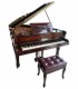 Piano de Cauda John Broadwood & Sons Rosewood (Pau-santo) com Banco