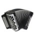 Concertina Hohner modelo Compadre con 12 bajos y 2 Voces, en afinación Sol Dó Fá en color negro